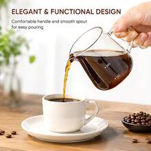 17oz/25oz Borosilicate Glass Coffee/Tea Pot With Wooden Handle, Removable Infuser, Stovetop - Multicolor - View 11