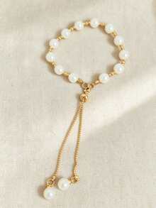 1pc Fashionable Korean-Style Cat Claw Faux Pearl Bracelet Suitable For Girls Daily Wear - Cat Claws - View 8