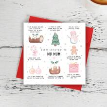 Fun Mum Christmas Card - Christmas Card For Mum - Fun Christmas Card Mum - Meaningful Christmas Card For Her - Mum Christmas Keepsake - Multicolor - View 9