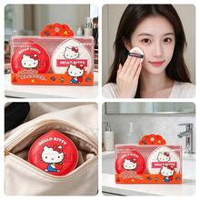 Miniso 2pcs Hello Kitty Jumbo Size Cotton Candy Texture Makeup Sponge Puff With Storage Box, Soft & Skin-Friendly, Quick Makeup Application Tool (1pc) - Red - View 2