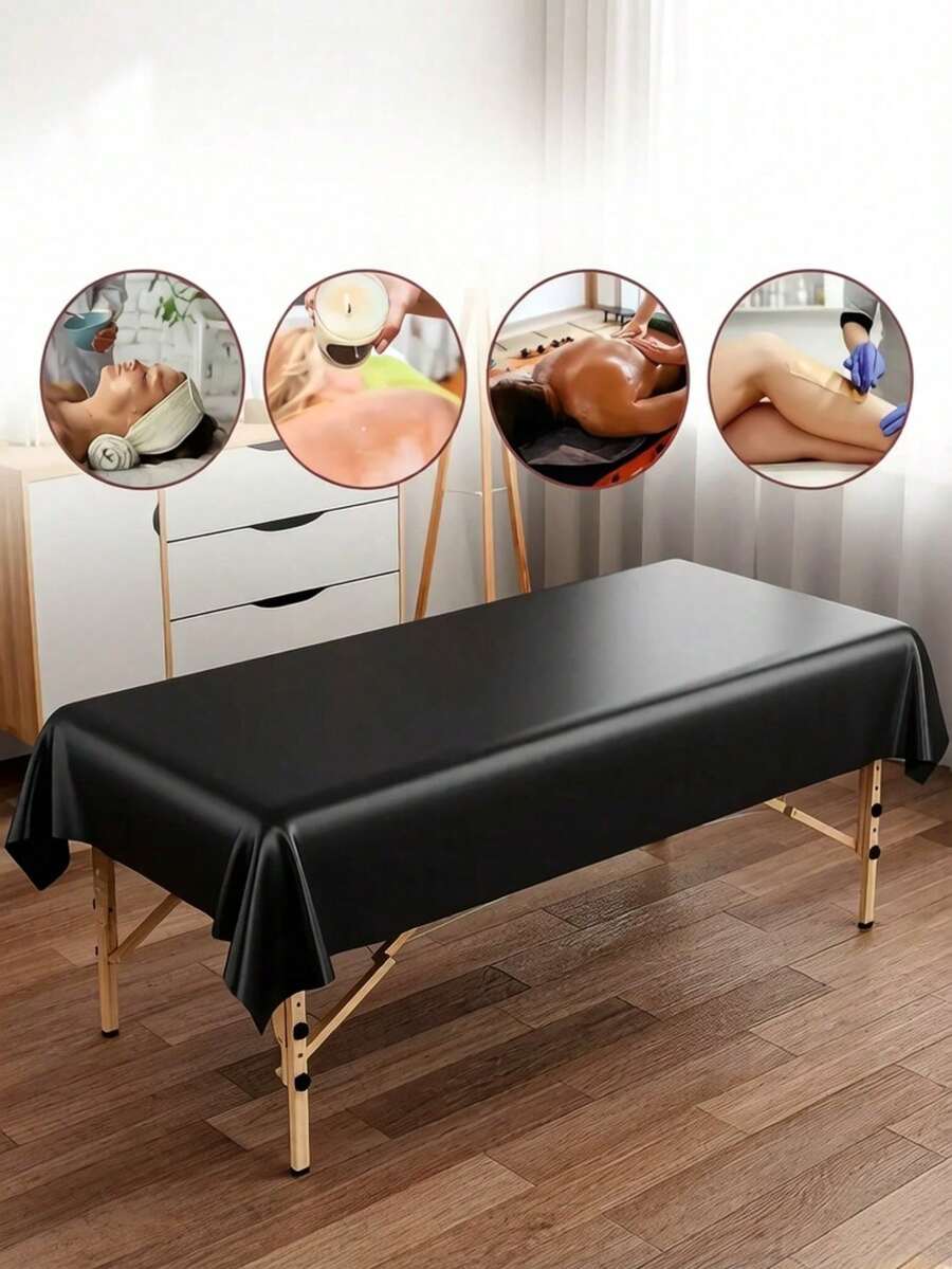 Penutup Ranjang Pijat Tahan Air Ekstra Lebar Satu Bagian dari Bahan PVC Sekali Pakai, Mudah Dibersihkan dan Dapat Digunakan Kembali. Sempurna untuk Pusat Spa, Salon Kecantikan, dan Penggunaan di Rumah, Memberikan Perlindungan Higienis yang Tahan Lama dengan Desain yang Bergaya. - MultiWarna - View 1