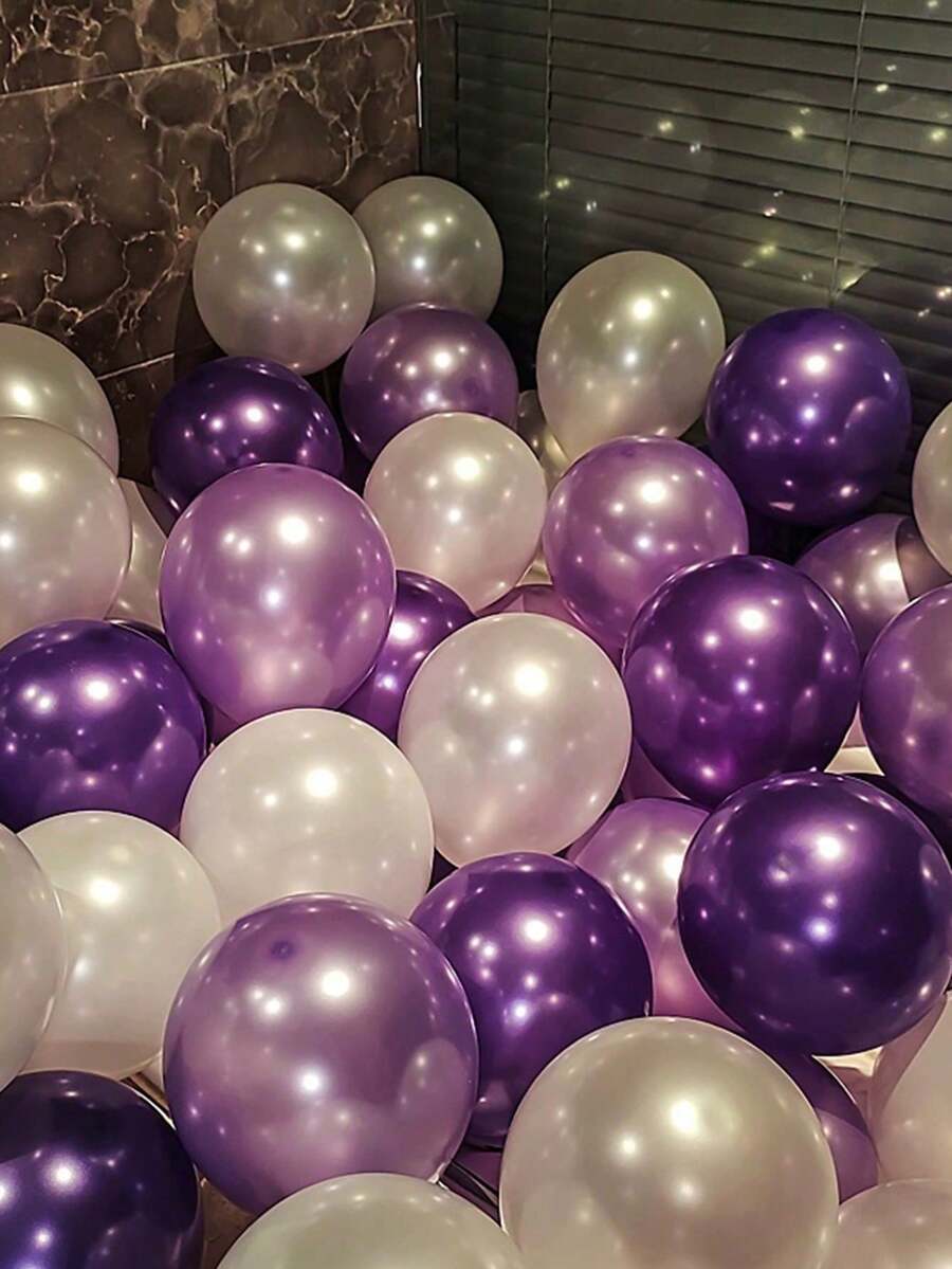 30PCS Transparent Latex Balloons Set, Suitable For Birthday, Wedding, Graduation, Back To School Party Decoration Balloons - Multicolor - View 1