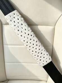 1PC Woven Car Seat Belt Shoulder Pad Cover, Personalized Handmade Crochet Shoulder Guard - Shoulder Pads - View 9