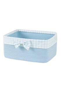 1pc Large Capacity Bowknot Woven Storage Basket, Home Desktop Cosmetic Small Item Organizer, Vanity Storage Box, Holiday Gift Storage Basket - Multicolor - View 11