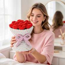 3500PCS Small Particle Rose Flower Building Blocks, Holiday Gift For Friends And Family, Rose Flower Model, 1 Set Rose Bouquet Building Blocks Toy, Puzzle, 3D Toy, Valentine's Day Style, High Difficulty Adult DIY Toy, Suitable For Gifts, Indoor Decor, Decoration - Multicolor - View 8