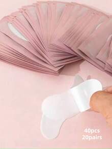 20 Pairs Eyelash Extension Gel Eye Patches, Lint-Free Eye Pads, For Eyelash Extension, Eyelash Extension Tools, Eyelash Extension Isolation Protection Tools - Pink - View 11