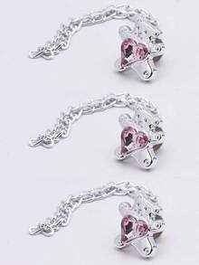 1/3/5pcs Multi-Functional Plastic & Metal Clothing And Trouser Leg Clips, Star-Shaped, Heart-Shaped, And Bow-Knot Faux Pearl Design, Non-Slip Pant Length Adjuster, Prevents Trouser Legs From Dragging On The Ground, Suitable For Jeans, - Multicolor - View 34