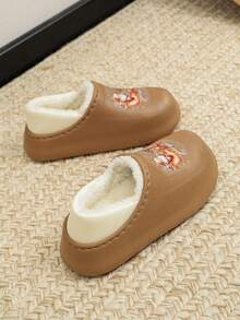 Kids Clog Slippers With Closed Toe And Slip On Design - Brown - View 4