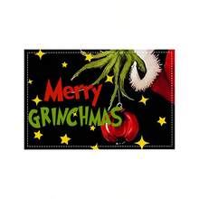 The Grinch The The 1Pc Christmas Desktop Decoration, Multiple Options For Christmas Tablecloth Decoration, Cartoon Printed Tablecloths, Home Kitchen Holiday Party Desktop Decoration - Multicolor - View 6