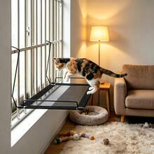 1pc Hanging Cat Hammock, Breathable Mesh Foldable Hook-Style Cat Bed With Raised Side Rails, Space-Saving Indoor Cat Resting Bed - one-size - View 4