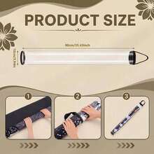 Portable Mahjong Table Mat Storage Bag, Transparent PVC Cylindrical Zipper Creative Reinforced Handheld Tablecloth Storage Bag - Multicolor - View 7