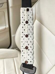 1PC Woven Car Seat Belt Shoulder Pad Cover, Personalized Handmade Crochet Shoulder Guard - Shoulder Pads - View 8