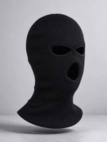 1pc Knitted Balaclava Full Face Mask, Ski Headwear, Winter Warm Neck Warmer, Windproof Full Coverage Headgear, Suitable For Skiing, Snowboarding, Motorcycle Riding, Winter Outdoor Activities - Balaclava - View 2