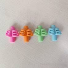 2pcs Random Color Pencil Grips, Silicone Pen Sleeves For Learning And Practice, Grip Correction Aid - A - View 5