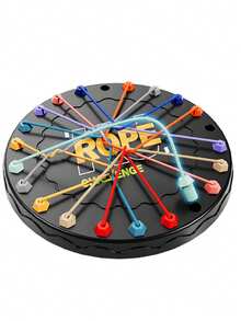 1pcRope Untie Challenge Board Game, Rope Untangling Brain Teaser Puzzle Game, Multiplayer Interactive Strategy Tabletop Game, Novelty Family Party Game Gift - Multicolor - View 9