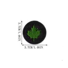 Mini Black & Red Maple Leaf Embroidered Patch And Applique - 3.81cm Iron-On Fabric Patch, DIY Embroidery Patch, Sewable & Iron-On Heart Patch, Suitable For Clothes, Jackets, Hats, Backpacks, Jeans, Decorative Badge - Ironing Style - View 9