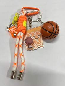 Sports Ball Woven Rope Keychain, Football Basketball Volleyball Badminton Pendant, Backpack Charm Small Gift, Back To School Season Halloween Interactive Small Gift, Suitable For Backpack Charm, Daily Bag Decoration, Holiday Party Gift, Women's Keychain, Car Keychain, Keychain Making Material, Men's Keychain, Backpack Charm Keychain, Keychain Pendant, Keychain Coin Purse, Bulk Keychain, Keychain Set, Keychain Accessories - Multicolor - View 10