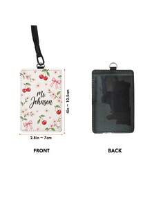 1pc Custom Photo Id Holder, Double-Sided Personalized Design, Custom With Your Photo, Suitable For Student ID, Work Badges, Public Transport Passes. - Multicolor - View 5