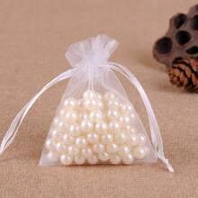 Gift Mesh Bag Jasmine Scented Sachet Gauze Organza Drawstring Anti-Insect Bag, Mesh Bag Handheld Drawstring Pouch Gift Drawstring Transparent Aromatherapy Flower & Herb Packaging Bag Cosmetic Storage Bag, Gift Bag, Candy Cosmetic Gift Jewelry Packaging Bag, Christmas Gift Bag - Multicolor - View 6