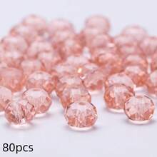 Flat Round Glass Beads For Jewelry-Making 8mm/6mm/4mm(60/80/115PCS) Reusable Loose DIY Craft Beads,Shiny Blue-GreenHandmade Accessories - Water Red - View 11