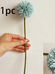 1pc Macaron Color Silk Pom Pom Flower Ball, Multicolor Artificial Faux Flower Ball, Chrysanthemum Ball Bouquet Light, Suitable For Home, Office, Party, Wedding Decoration - Multicolor - View 15