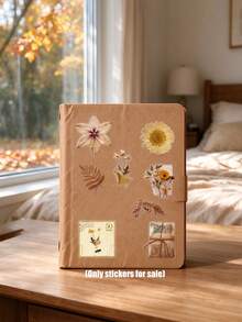 Christmas Pressed Flowers Stickers Pack(50pcs), Cute Waterproof PET Transparent Sticker For Journaling Laptop Scrapbook Water Bottles Guitar Suitcase Phone Gifts For Adult Teens, Ideal Trinkets, Christmas Decor - Multicolor - View 8