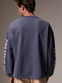 Men's GRATEFUL Men's Long Sleeve Printed Blue Sweatshirt - Blue - View 5