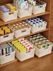 3pcs Multi-Functional Storage Boxes, Stackable Storage Bins, Suitable For Snacks, Clothes, Spice Bottles, Toys Storage, Applicable For Kitchen Cabinets, Countertops, Bedroom, Bathroom 1/3pcs - Multicolor - View 1