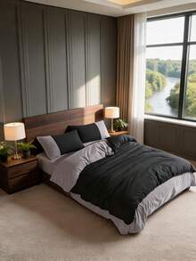 Cozy Duvet Cover Set - Bedroom - Grey - View 3