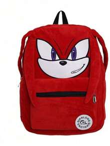 Hasbro Cartoon Sonic Plush Large-Capacity Backpack For Girls, Middle And High School Students, Fashionable And Versatile Bag  - Multi-color - View 3