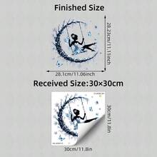 1Pc Static Window Cling, Ballerina Butterfly Winter Christmas Window Sticker,Removable Reusable Glass Decal For Kids Girls Room Home Holiday Decor - Multicolor - View 15