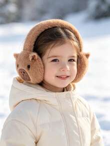 Cute Capybara Earmuffs - Fleece Lined Warm Ear Covers, Suitable For Boys And Girls, Students Winter Ear Warmers - Multicolor - View 4