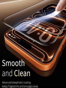 6 buah Pelindung Layar Kaca Tempered 4K Full Cover Kompatibel dengan iPhone 18 Pro Max/18 Pro/Duo/17/16/15/14/13/12/11/Plus/Pro Max/Mini 9H Film Kaca Tempered, Kompatibel dengan Dynamic Island, Anti-Sidik Jari, Ultra HD - Clear - View 5