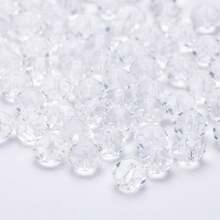 手工珠飾用扁圓玻璃珠 8mm/6mm/4mm (60/80/115顆) 可重複使用散珠 DIY 手作配件，亮面藍綠色 - 白色 - 查看 8