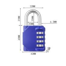 Heavy Duty Metal Padlock 4-Digit Combination Lock - Anti-Theft Lock, Suitable For Home, Gym, Locker, Luggage, Boat And Cabinet - Easy To Use Key Lock (Padlock Only) - Multicolor - View 15
