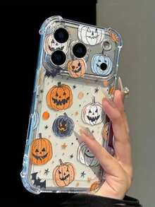 Halloween Pumpkin Lantern Creative Full Coverage Phone Case Protective Cover Compatible With Apple 17 Pro Max/18 Pro Max/16/15/14/13/12/11 - Multicolor - View 2