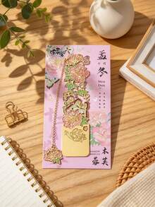 Personalized Birth Flower Butterfly Gold Metal Bookmark With Decorative Chain, Custom Engraved Bookmark, Birthday Gift For Book Lovers - Multicolor - View 16