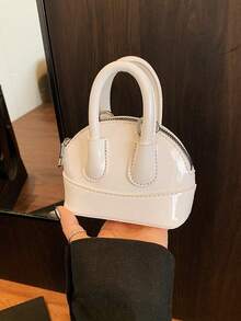 This Single-Pack Of , Cute Candy-Colored Mini Seashell Bag With A Lychee Pattern Is A Pu Crossbody Bag Perfect For Everyday Use. - Mini Tote Bag - View 4