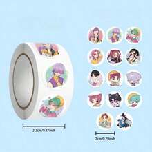 KPop Demon Hunters 2000pcs K-POP Theme Round Roll Stickers, Anime Character Illustration Material, Thin Backing Paper With Smooth Peeling, Non-Residue Adhesive, Suitable For Planner Layout, Water Bottle & Computer Decoration, Gift Sealing, Card Decoration, Storage Box DIY, Rounded Contour Fits Various Scenes, Art Style With Atmospheric Vibe, Creative Handmade Stationery Accessories, Unlock Diverse Decoration Ideas, Decorate Personal Items To Highlight Aesthetic - Multicolor - View 5