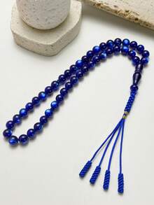 Elegant Black Round Bead Tasbih Prayer Beads With Woven Tassel, Islamic Ramadan Misbaha Handheld Prayer Beads For Daily Prayer And Dhikr Counting, Ramadan Eid Gift For Men And Women - Multiple Colors - View 14