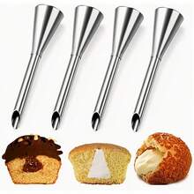 Stainless Steel Piping Tips, Cream Puff, Pastry, Pointed Piping Tips, Small Pastry Decoration, Baking And Decorating Tools, Dessert Decoration, Baking Tools, Smooth Spreading Tools, Fine Pointed Piping Tips, Rust-Proof Nozzles, Material - Multicolor - View 11