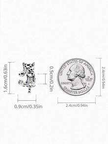 1pc Cute Exquisite Fox, Leopard, Mouse, Pony AnimalSeries Beaded Pendant, Suitable For Handmade DIYBracelet Necklace - Multicolor - View 4