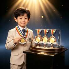 3pcs Book & Star Zinc Alloy Metal Medals, Campus Reading Knowledge Competition Honor Medals, Student Reading Contest Award Commemorative Plaques, Academic Achievement Awards, Training Course Completion Rewards, Event Award Commemorative Gifts - Gold - View 2