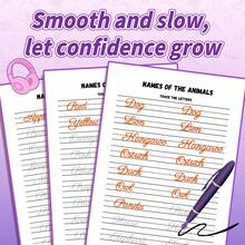 Elegant Lettering Handwriting Practice Notebook, Cursive Word & Sentence Tracing, Penmanship Writing Exercises, Vocabulary Copy Practice, Letter Formation, Writing Control & Handwriting Skill Training For Home Classroom Practice - Handwriting Practice - View 1