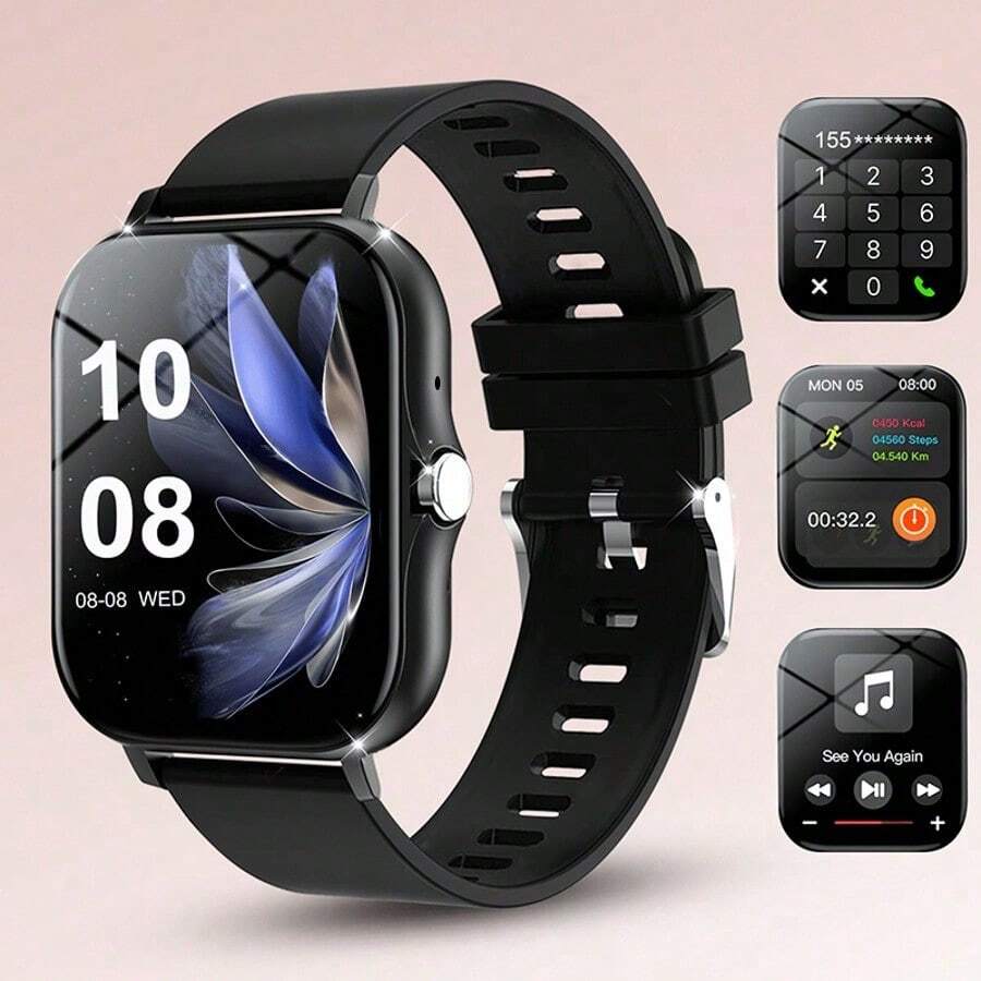 AZRTL Smartwatch With Comfortable Silicone Strap, Women's Watch, Can Make/Receive Calls, Pedometer, Calorie, Distance Tracking, Multiple Sports Modes, Remote Camera Control, Music Control And Other Multifunction Men's Watch, Casual Business Wristwatch, Holiday Gift