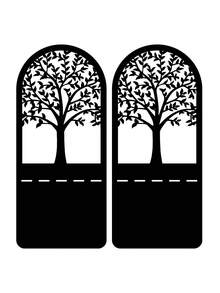 1 Pair Black Tree Of Life Desktop Metal Bookends, Office Desk Home Book Stand Gift For Book Lovers, Iron Desk Bookshelf - Multicolor - View 16