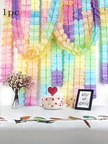 12/6/3/1pc Macaron Rainbow Party Decoration Garland/Wreath, Multi-Color Clover Paper Garland, Colorful Paper Garland, Clover Pattern, Colorful Ribbon Garland, Suitable For Birthday Party And Colorful Theme Party Decoration - Multicolor - View 14
