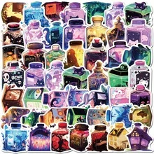 50pcs Magic Wish Bottle Stickers, Fantasy Mysterious Potion Bottle Planner Stickers, Waterproof DIY Decal Stickers For Phone Case Decoration - Multicolor - View 6