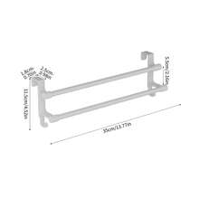 1/2 Piezas Toallero de Barra Única de 23cm/9.06 pulgadas, Material de Plástico, Montado en Puerta de Gabinete, Barra para Toallas, Estante para Paños de Cocina en Puerta de Gabinete, Estante Colgante para Paños de Cocina en Puerta de Gabinete, Estante para Tapas de Olla, Toallero sin Taladro, Estante de Almacenamiento de Cocina, Suministros de Cocina, Estante de Almacenamiento, Estante Colgante, Utensilios de Cocina, Estante de Almacenamiento de Cocina, Gadgets de Cocina, Toallero, Decoración de Baño, Accesorios de Baño, Almacenamiento de Cocina - A - Ver 18