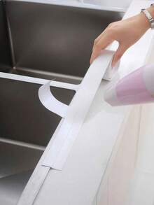 1 Roll Waterproof Sealing Tape, PVC Self-Adhesive Sealant Strip, Mold-Proof Sealing Strip For Kitchen And Bathroom Sink, Home Decor Vinyl Sticker, Party Decorations, Birthday And Graduation Gifts Wall Decor Room Decor Stickers - White - View 5